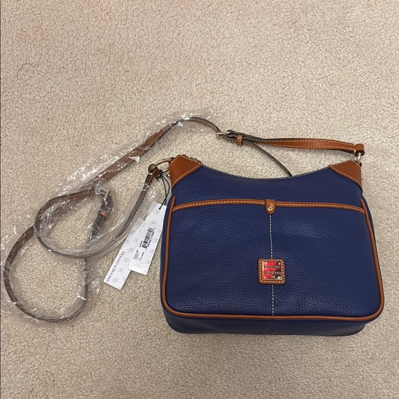 Bourke Women's Pebble Grain Leather Satchel 24 in Taupe